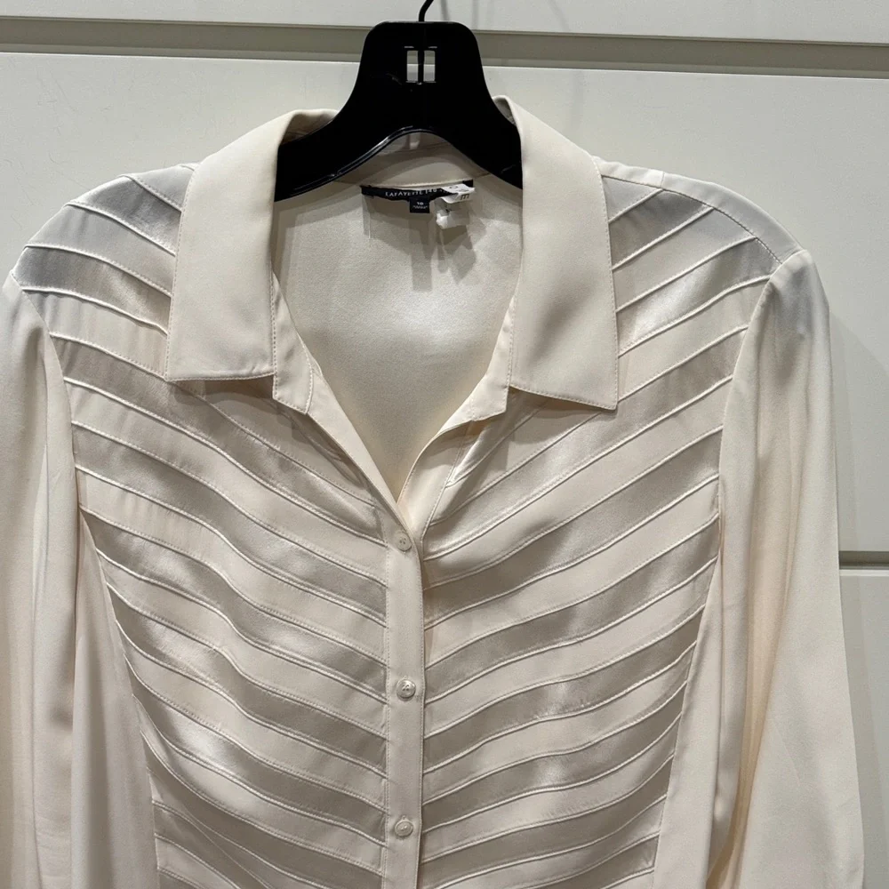 Lafayette Cream Button Down Shirt - Picture 3 of 5